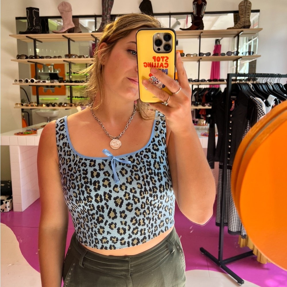Vintage Fendi Leopard Tank 90s